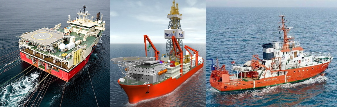 Seismic Exploration Vessels in the Barets Sea and Nigeria