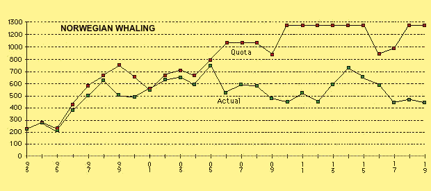 Norway whale kill graph